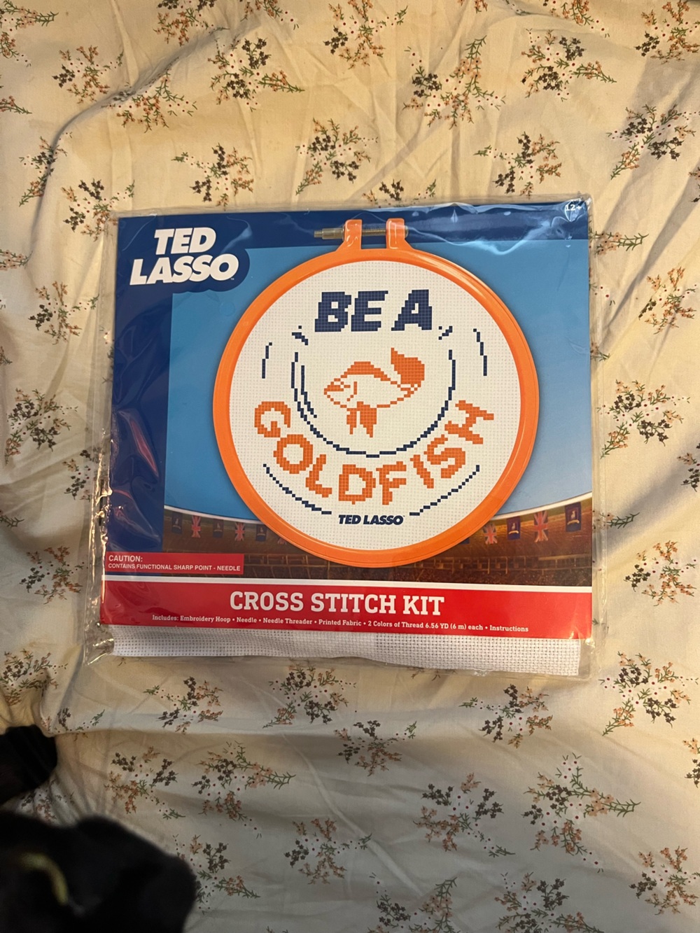 ted lasso be a goldfish cross stitch